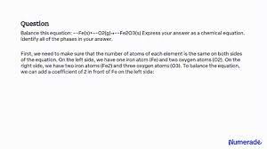 Answer As A Chemical Equation