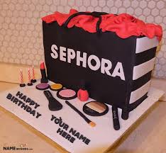 makeup birthday cake with name for s