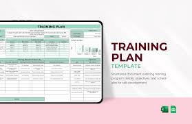 training plan template in excel google