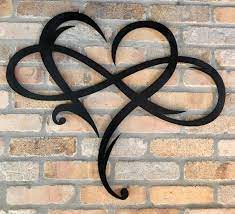 Infinity Heart Wood Sign Infinity