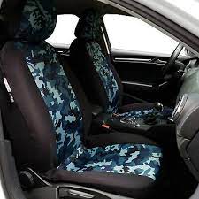 Car Seat Covers Polyester Blue Camo