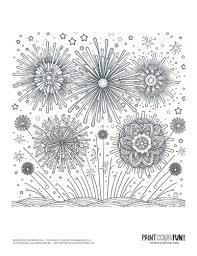 fireworks coloring pages celebrate