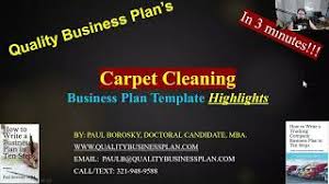 carpet cleaning business plan template