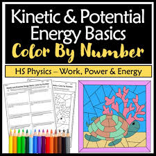 Kinetic Energy Basics Color By Number