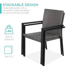 Stackable Gray Wicker Chairs