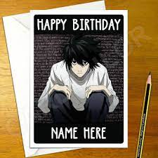 See more ideas about anime, anime happy birthday, birthday cards. Death Note Personalised Birthday Card A5 Japanese Anime Light Kira L Misa Ryuk Greeting Cards Party Supply Patterer Greeting Cards Invitations