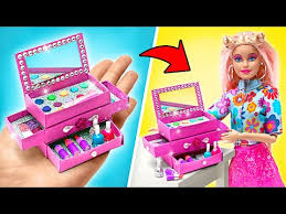 diy miniature glittery doll makeup kit