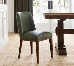 layton leather dining chair pottery barn