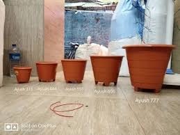 Brown Big Plastic Pot For Garden