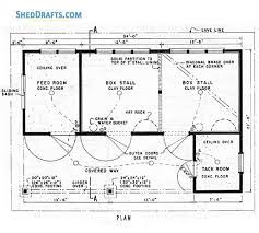 2 stall horse barn with tack room plans