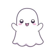 cute ghost vector art icons and