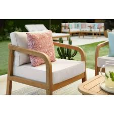 Eucalyptus Wood Patio Conversation Set