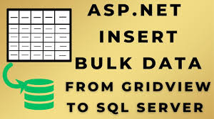 how to insert bulk data from gridview