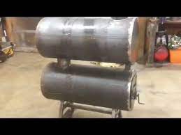 homemade double barrel garage heater