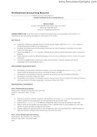 Resume Samples For Accounting Putasgae Info
