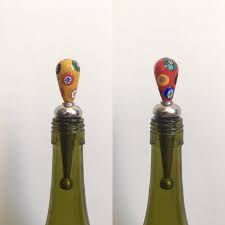 pair of murano glass bottle stoppers