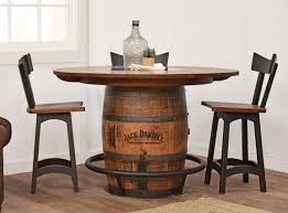 whiskey barrel pub table stool set