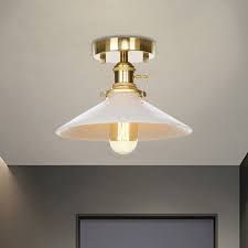 Metal Cone Shaped Ceiling Light Fixture