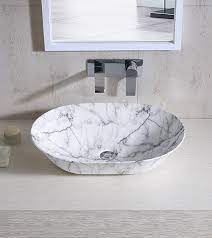 carrara marble finish ceramic table