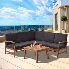 Outsunny 6 Piece Wooden Patio