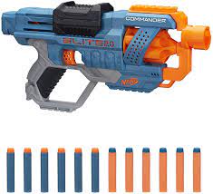 Moreover, it is the best nerf gun for kids. Amazon Com Nerf Elite 2 0 Commander Rd 6 Blaster 12 Official Darts 6 Dart Rotating Drum Tactical Rails Barrel And Stock Attachment Points Toys Games