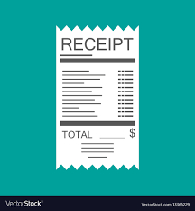 Receipt Icon Paper Invoice Total Bill