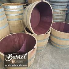 Half Wine Barrel Raw Bargain Barrel