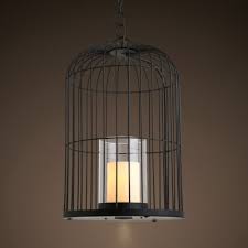 Metal And Glass Birdcage Pendant Lighting Single Light Rustic Style Chandelier In Black For Kitchen Beautifulhalo Com