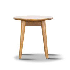Solid Mango Wood Timber Round Side Table
