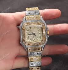 hip hop iced out watch moissanite