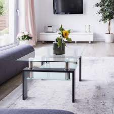 Small Rectangle Glass Coffee Table