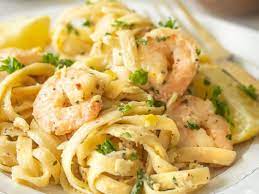 easy lemon garlic parmesan shrimp pasta