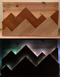 Diy Mountain Wood Wall Art Mountain
