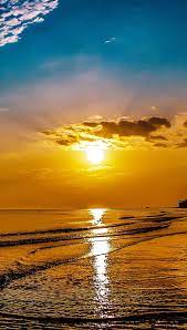 beach sunrise gold nature hd phone