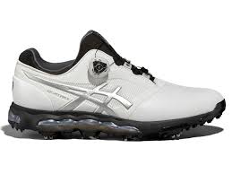 Asics Gel Ace Pro X Boa Golf Shoes White Black Silver