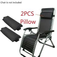 2x pillow folding chairs beach sun