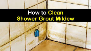 clean shower grout mildew