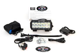 6 Rechargeable Battery Light Bar Kit Cor Moto Graphics