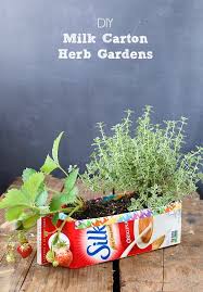 diy milk carton herb gardens tutorial