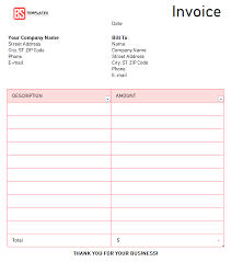 Invoice Template Free Blank Invoice Template Word Excel Format