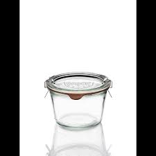 6 Glass Jars Weck Mold 370 Ml With Lids
