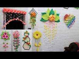 Paper Flower Wall Hanging Craft Ideas