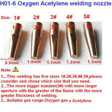 Us 8 1 5pcs Lot H01 6 Oxygen Acetylene Welding Nozzle Welding Tip Sizes Of 1 2 3 4 5 For H01 6 Welding Torch In Welding Nozzles From Tools On