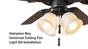 How To Install The Hampton Bay 4 Light Universal Ceiling Fan Light Kit Youtube