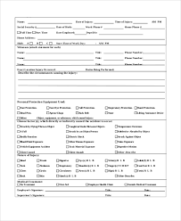 Printable Doc Template Employee Incident Report Form Survey