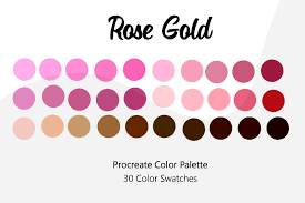 rose gold procreate color palette