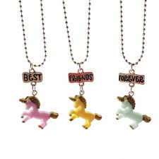 friends forever unicorn necklaces