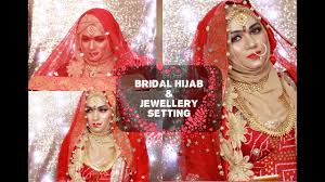 asian bridal hijab tutorial jewellry
