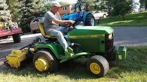 john deere 455 lawn tractor w tiller 42