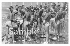 1940's Photo Reprint Nude Sailors Bathe on Deck at Sea 33 - Etsy